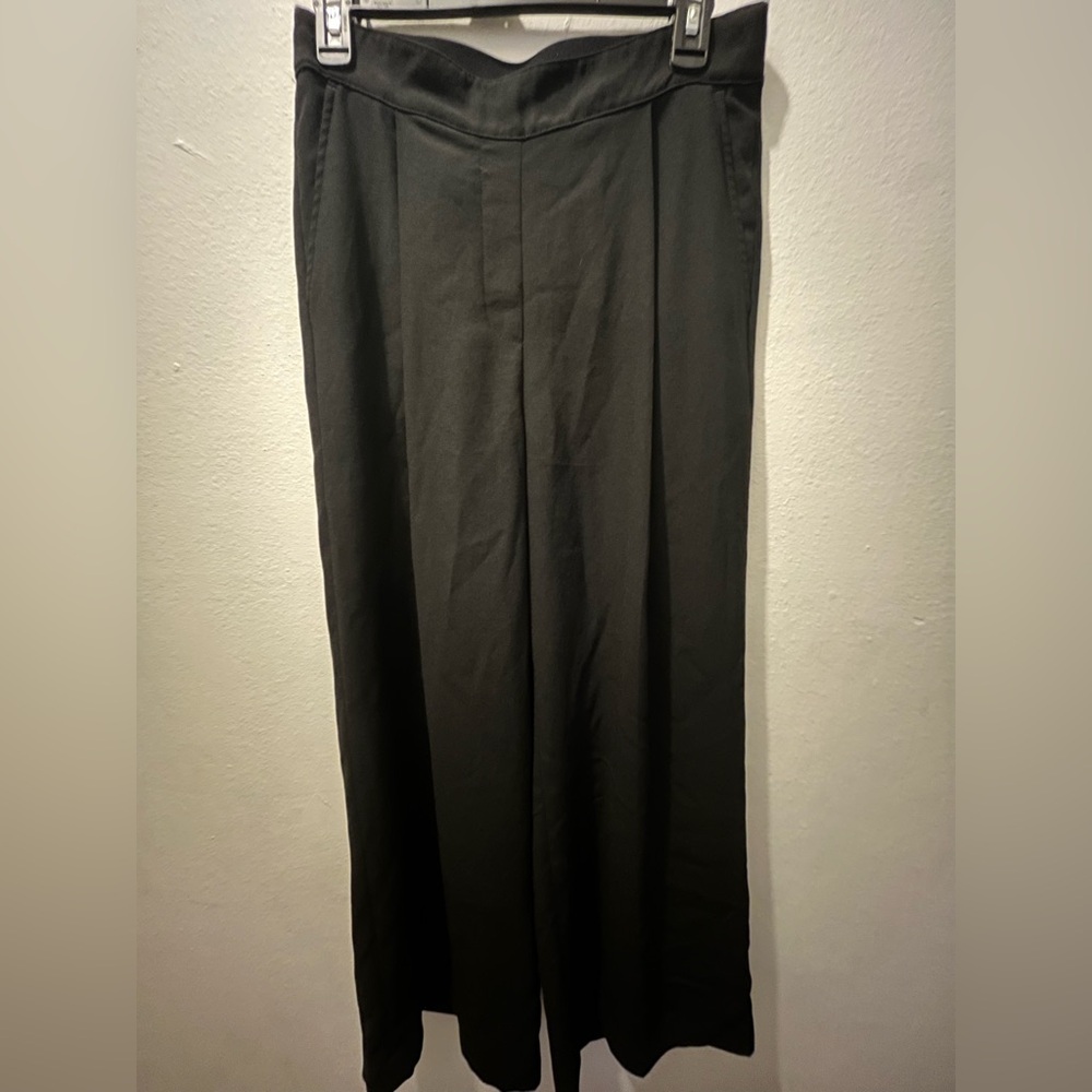 SPANX Black Wide Leg Slacks